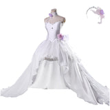 DATE A LIVE Tokisaki Kurumi Women White Wedding Dress Cosplay Costume Outfit Halloween Carnival Suit