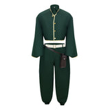 Dead Account Souji Enishiro Dark Green Outfit Cosplay Costume Outfits Halloween Carnival Suit