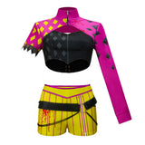 Dead by Daylight Mina Key Women Purple Outfit Cosplay Costume Outfit Halloween Carnival Suit