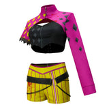 Dead by Daylight Mina Key Women Purple Outfit Cosplay Costume Outfit Halloween Carnival Suit
