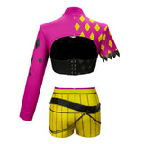 Dead by Daylight Mina Key Women Purple Outfit Cosplay Costume Outfit Halloween Carnival Suit
