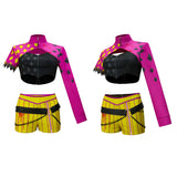 Dead by Daylight Mina Key Women Purple Outfit Cosplay Costume Outfit Halloween Carnival Suit
