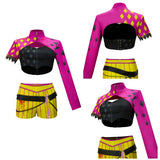 Dead by Daylight Mina Key Women Purple Outfit Cosplay Costume Outfit Halloween Carnival Suit