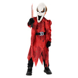 Dead by Daylight The Ghost Face Kids Children Red Outfit Cosplay Costume Outfits Halloween Carnival Suit