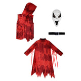 Dead by Daylight The Ghost Face Kids Children Red Outfit Cosplay Costume Outfits Halloween Carnival Suit