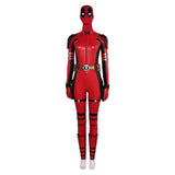 Deadpool & Wolverine 2024 Deadpool Kids Children Red Jumpsuit Full Set Cosplay Costume