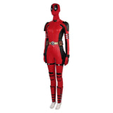 Deadpool & Wolverine 2024 Deadpool Kids Children Red Jumpsuit Full Set Cosplay Costume