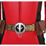 Deadpool & Wolverine 2024 Deadpool Kids Children Red Jumpsuit Full Set Cosplay Costume