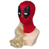 Deadpool & Wolverine 2024 Ladypool Kids Children Cosplay Headgear Wig Set Halloween Costume Accessories