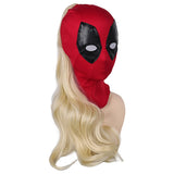 Deadpool & Wolverine 2024 Ladypool Kids Children Cosplay Headgear Wig Set Halloween Costume Accessories