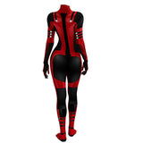 Deadpool & Wolverine 2024 Wade Wilson Women Red Jumpsuit Cosplay Costume