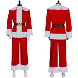 Dear Santa 2024 Satan Claus Red Christmas Outfit Cosplay Costume Outfits Halloween Carnival Suit