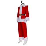 Dear Santa 2024 Satan Claus Red Christmas Outfit Cosplay Costume Outfits Halloween Carnival Suit