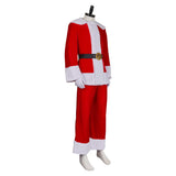 Dear Santa 2024 Satan Claus Red Christmas Outfit Cosplay Costume Outfits Halloween Carnival Suit