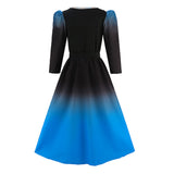 Descendants Chloe Charming Kids Children Black and Blue Dress Cosplay Costume Outfit Halloween Carnival Suit