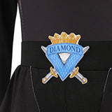 Descendants Chloe Charming Kids Children Black and Blue Dress Cosplay Costume Outfit Halloween Carnival Suit