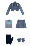 Descendants Chloe Charming Women Gray Outfit Cosplay Costume Outfit Halloween Carnival Suit