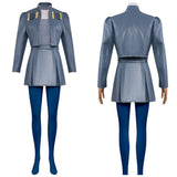 Descendants Chloe Charming Women Gray Outfit Cosplay Costume Outfit Halloween Carnival Suit