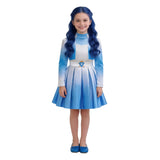 Descendants Evie Kids Children Blue Dress Cosplay Costume Outfit Halloween Carnival Suit