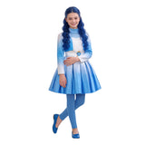 Descendants Evie Kids Children Blue Dress Cosplay Costume Outfit Halloween Carnival Suit