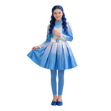 Descendants Evie Kids Children Blue Dress Cosplay Costume Outfit Halloween Carnival Suit