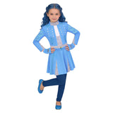 Descendants Evie Kids Children Blue Outfit Cosplay Costume Outfit Halloween Carnival Suit