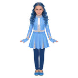 Descendants Evie Kids Children Blue Outfit Cosplay Costume Outfit Halloween Carnival Suit