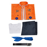 Descendants Luis Madrigal Cosplay Kids Children Orange Outfit Cosplay Costume Outfit Halloween Carnival Suit