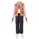 Descendants Luis Madrigal Kids Children Orange Outfit Cosplay Costume Outfit Halloween Carnival Suit