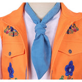 Descendants Luis Madrigal Kids Children Orange Outfit Cosplay Costume Outfit Halloween Carnival Suit