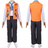Descendants Luis Madrigal Kids Children Orange Outfit Cosplay Costume Outfit Halloween Carnival Suit