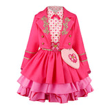 Descendants Pink Kids Children Pink Dress Cosplay Costume Outfit Halloween Carnival Suit