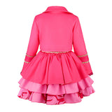 Descendants Pink Kids Children Pink Dress Cosplay Costume Outfit Halloween Carnival Suit