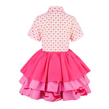 Descendants Pink Kids Children Pink Dress Cosplay Costume Outfit Halloween Carnival Suit