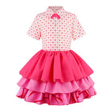 Descendants Pink Kids Children Pink Dress Cosplay Costume Outfit Halloween Carnival Suit