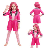 Descendants Pink Kids Children Pink Shorts Set Cosplay Costume Outfit Halloween Carnival Suit