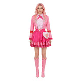 Descendants Pink Women Pink Outfit Cosplay Costume Outfit Halloween Carnival Suit