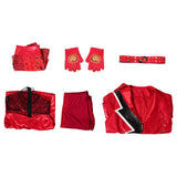 Descendants Red Women Red Leather Suit Cosplay Costume Outfit Halloween Carnival Suit