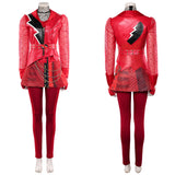 Descendants Red Women Red Leather Suit Cosplay Costume Outfit Halloween Carnival Suit