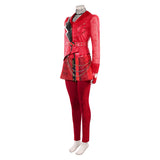 Descendants Red Women Red Leather Suit Cosplay Costume Outfit Halloween Carnival Suit