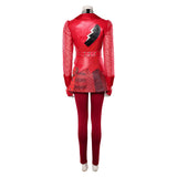 Descendants Red Women Red Leather Suit Cosplay Costume Outfit Halloween Carnival Suit