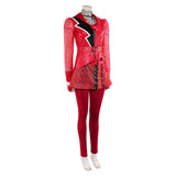 Descendants Red Women Red Leather Suit Cosplay Costume Outfit Halloween Carnival Suit