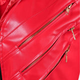 Descendants Red Women Red Leather Suit Cosplay Costume Outfit Halloween Carnival Suit