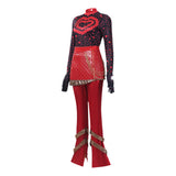 Descendants Red Women Red Polka Dot Top Set Cosplay Costume Outfit Halloween Carnival Suit