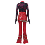 Descendants Red Women Red Polka Dot Top Set Cosplay Costume Outfit Halloween Carnival Suit