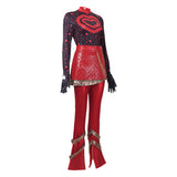 Descendants Red Women Red Polka Dot Top Set Cosplay Costume Outfit Halloween Carnival Suit