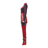 Descendants Red Women Red Polka Dot Top Set Cosplay Costume Outfit Halloween Carnival Suit