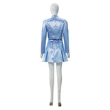 Descendants: Wicked Wonderland Blue Women Blue Printed Set Cosplay Costume Outfit Halloween Carnival Suit