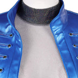 Descendants: Wicked Wonderland Chloe Women Blue Leather Outfit Cosplay Costume Outfit Halloween Carnival Suit