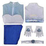 Descendants: Wicked Wonderland Chloe Women Blue Outfit Cosplay Costume Outfit Halloween Carnival Suit
